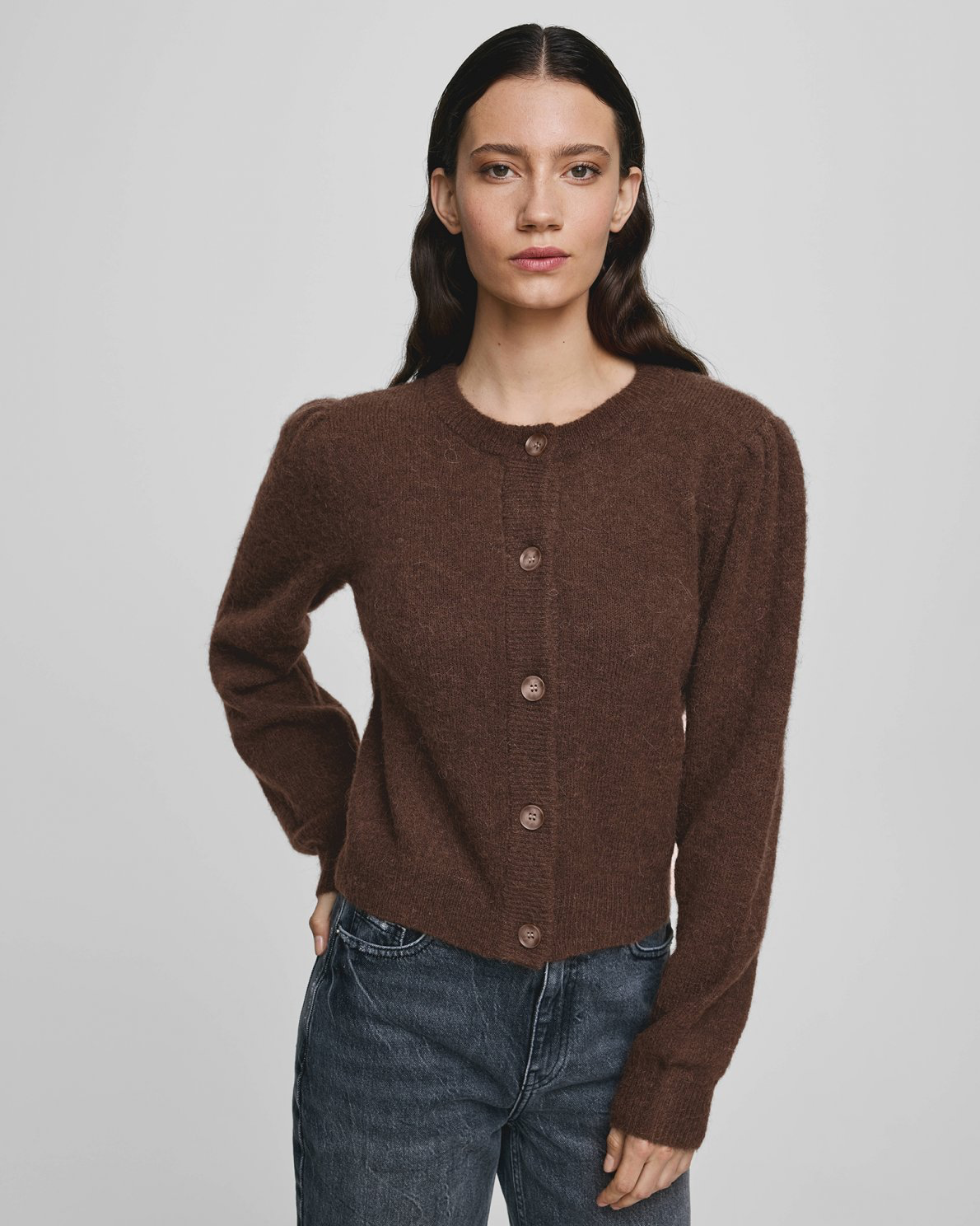 Miabelle hneppt peysa - hot fudge