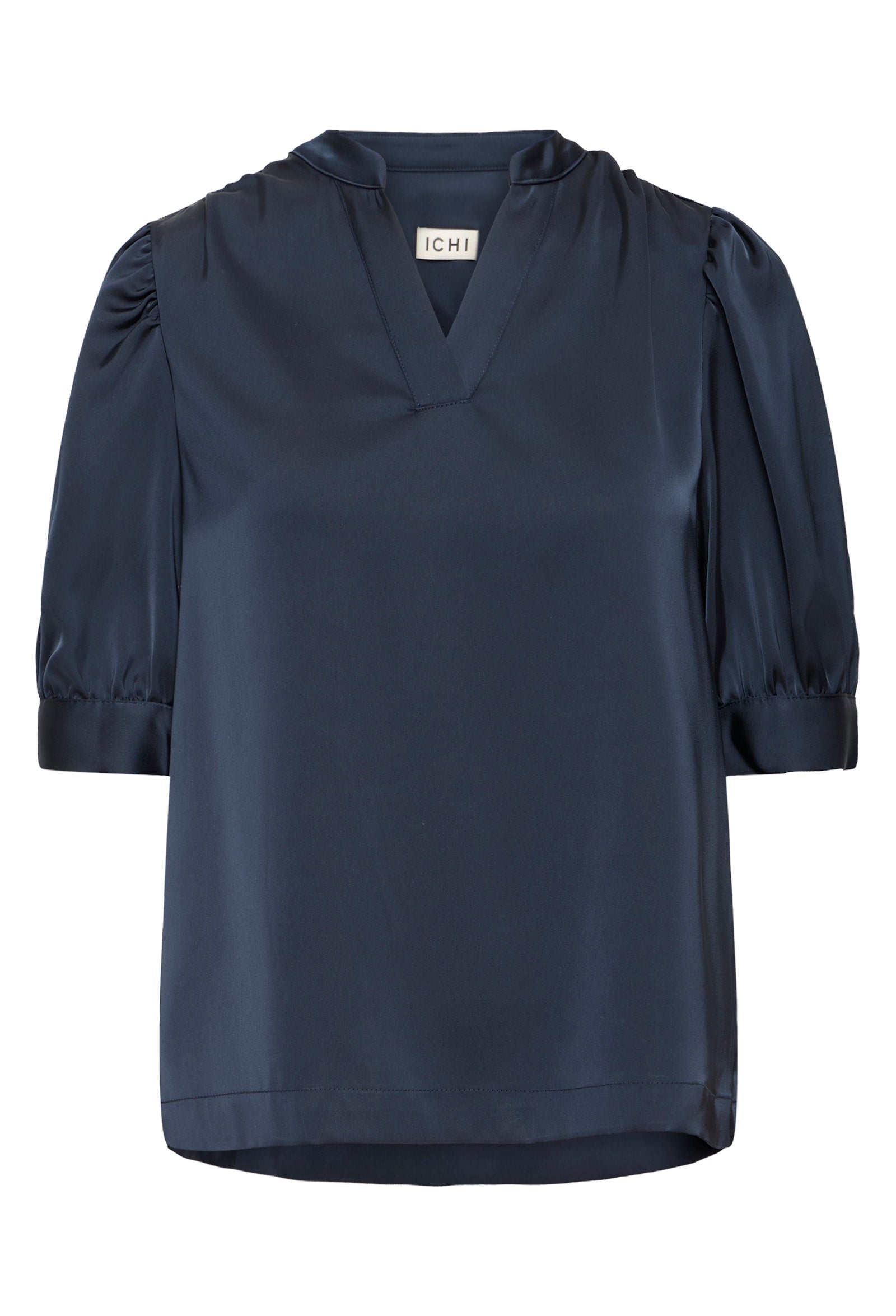 ICHI Letta skyrta stutterma - navy