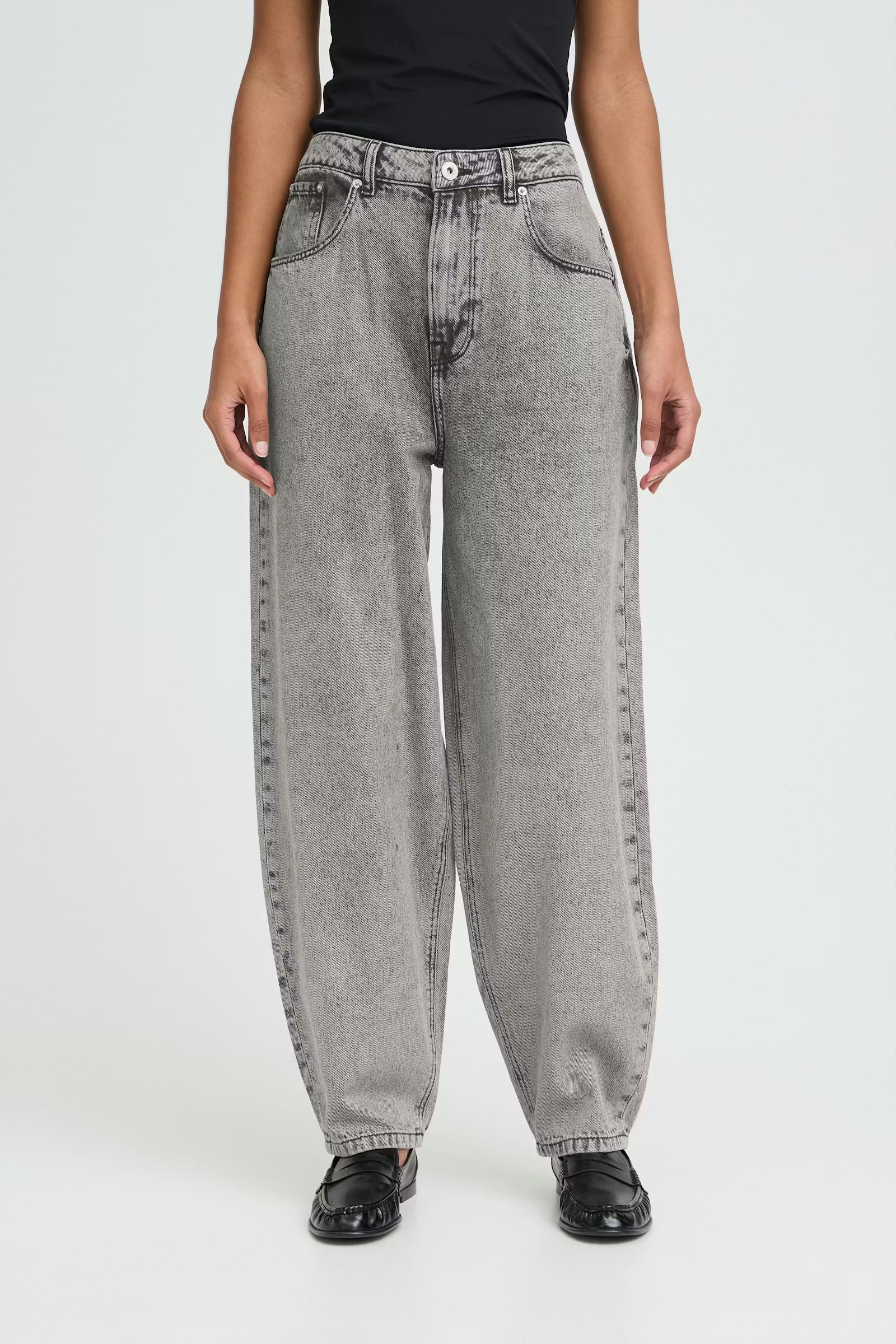 Berisel barrel gallabuxur - high waist