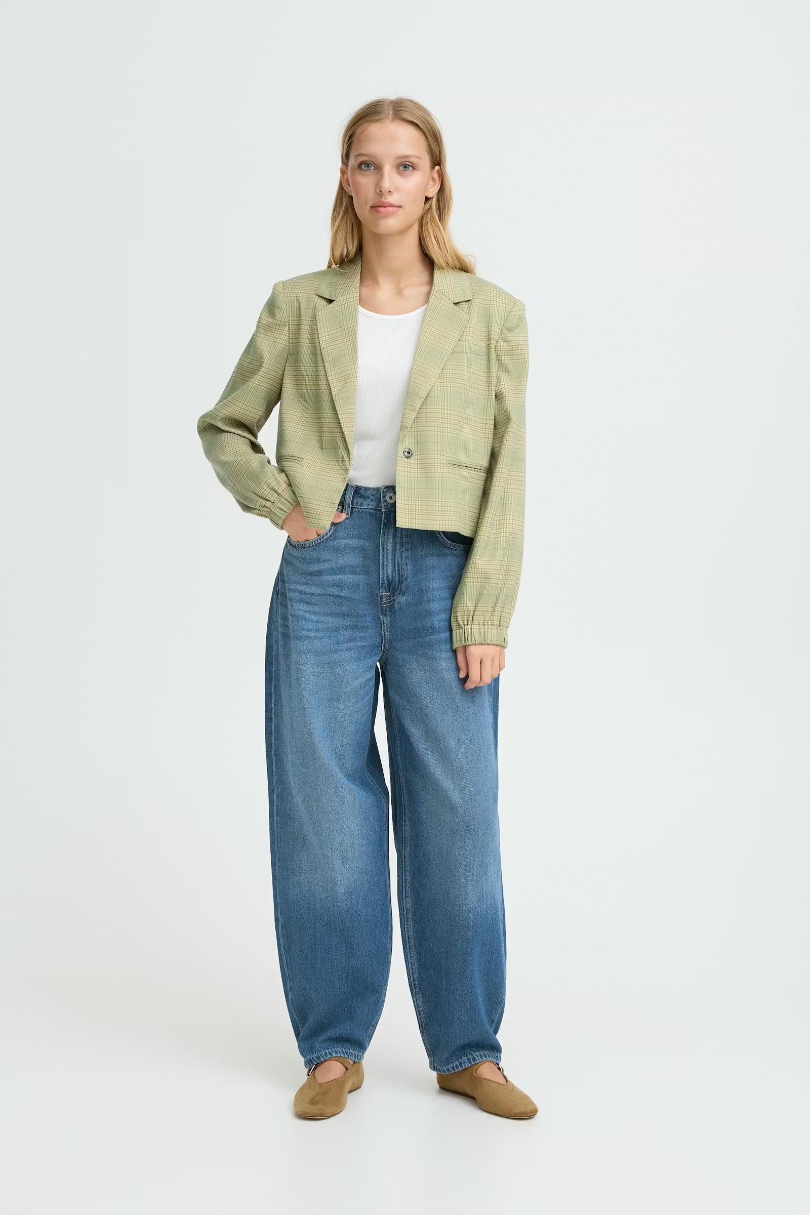 Berisel barrel gallabuxur - high waist