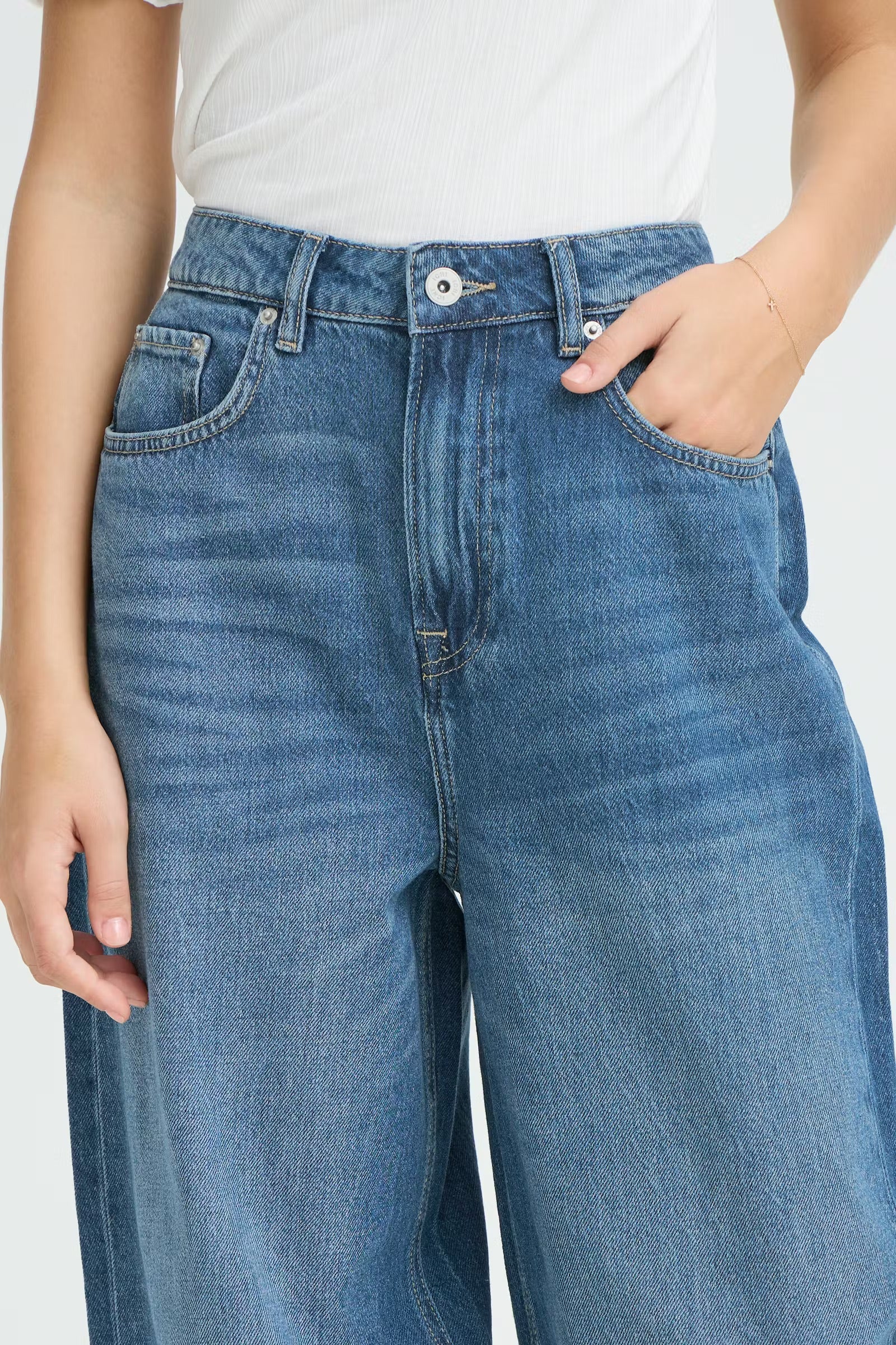 Berisel barrel gallabuxur - high waist