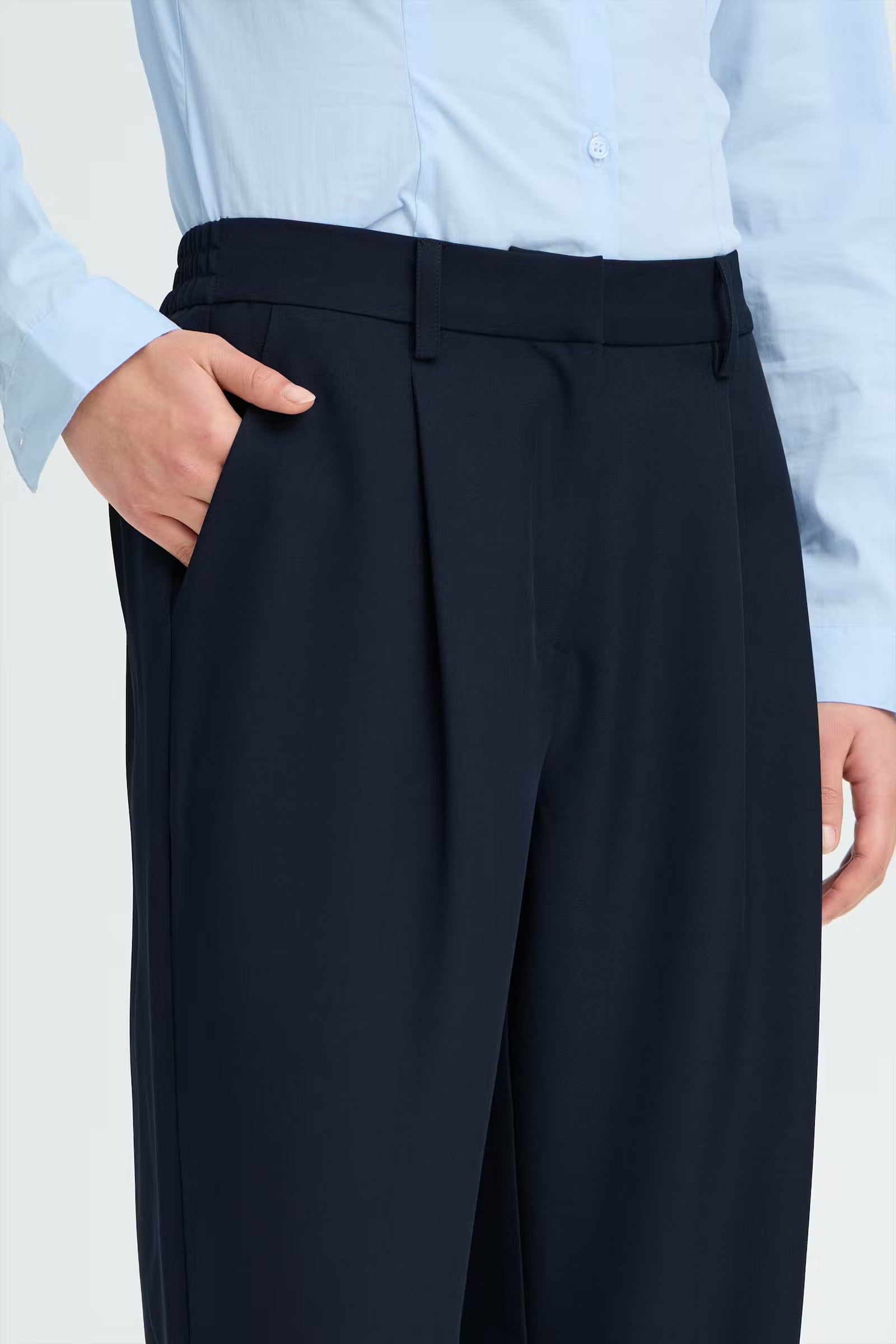 Fava wide buxur - dark navy