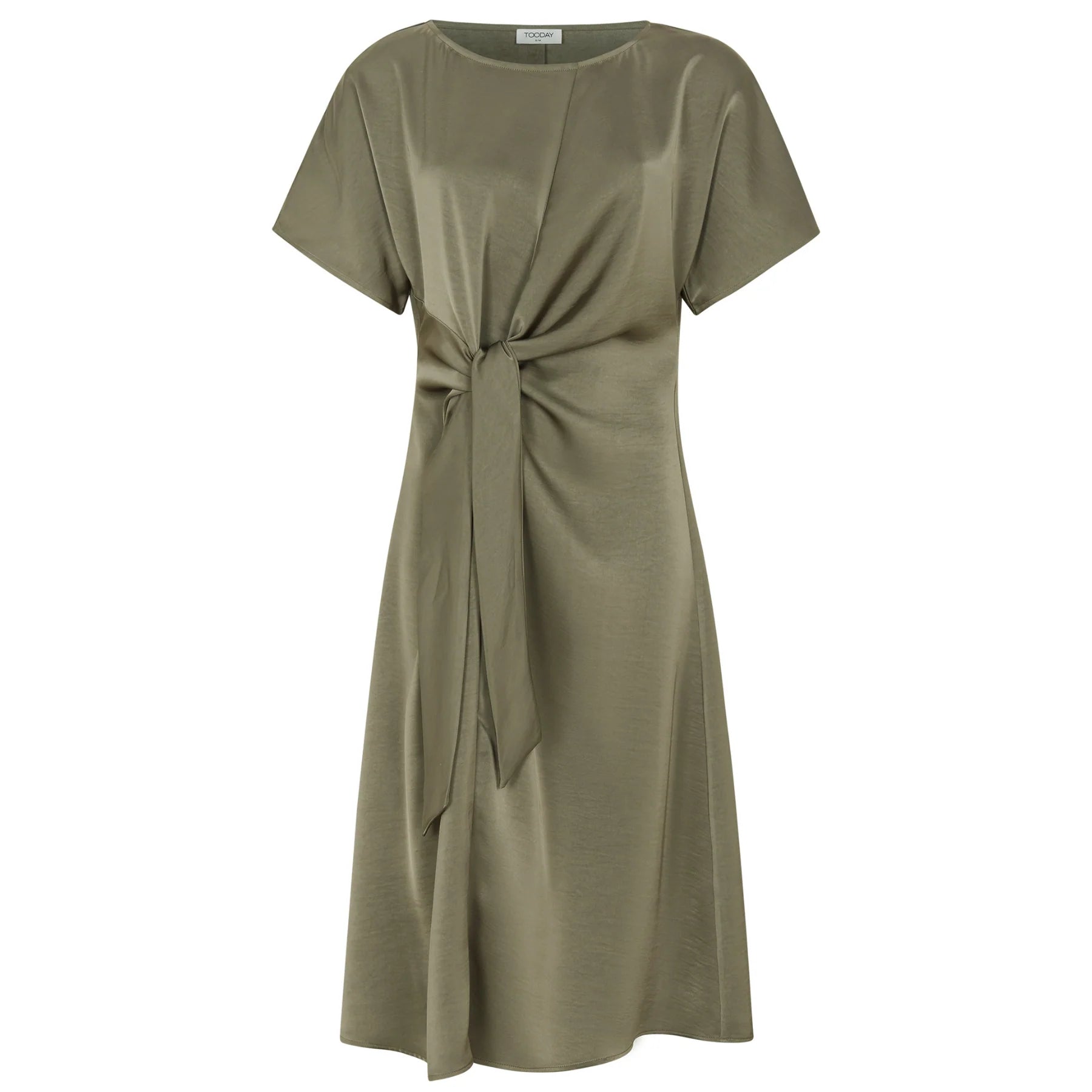 Tooday satín kjóll Ivy green