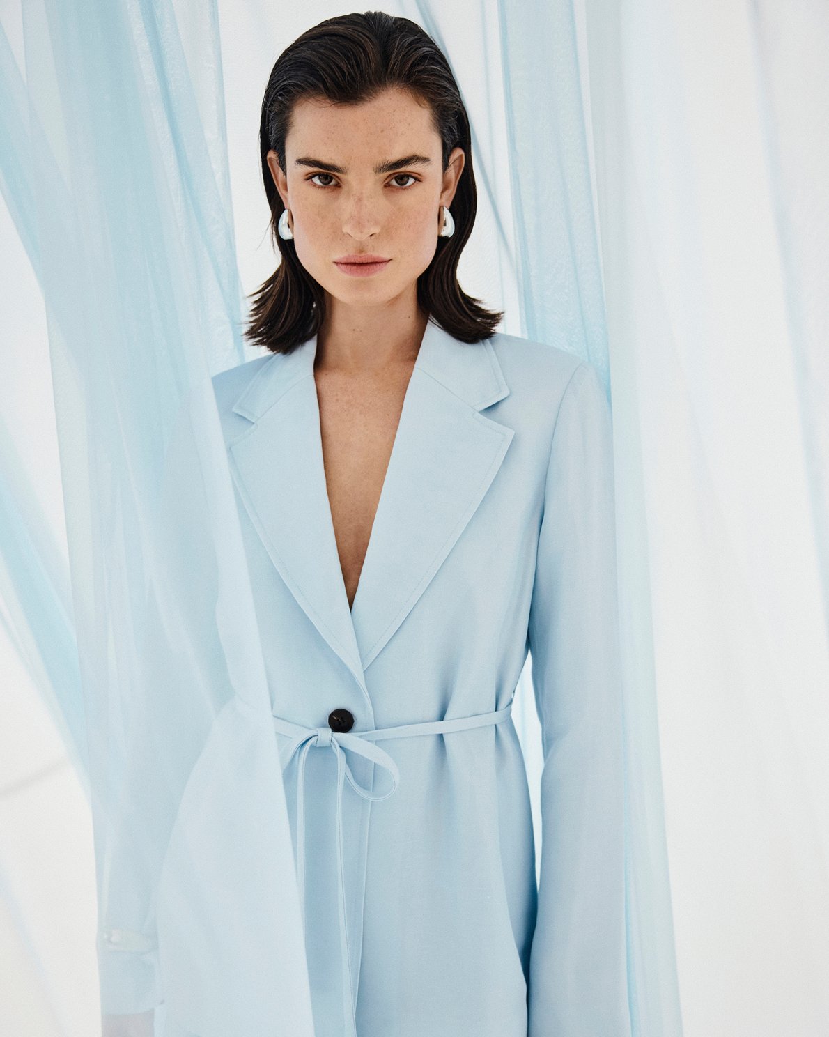 Franciska loose blazer - ljósblár