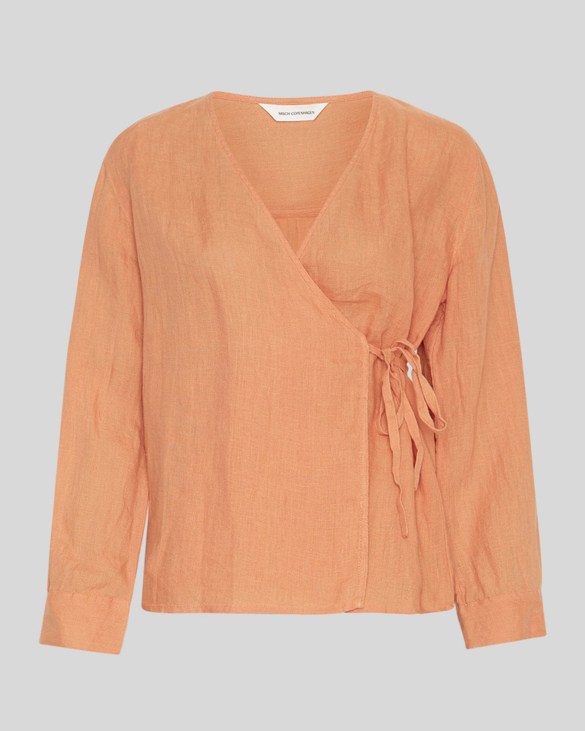 Pearlina wrap hör skyrta - caramel