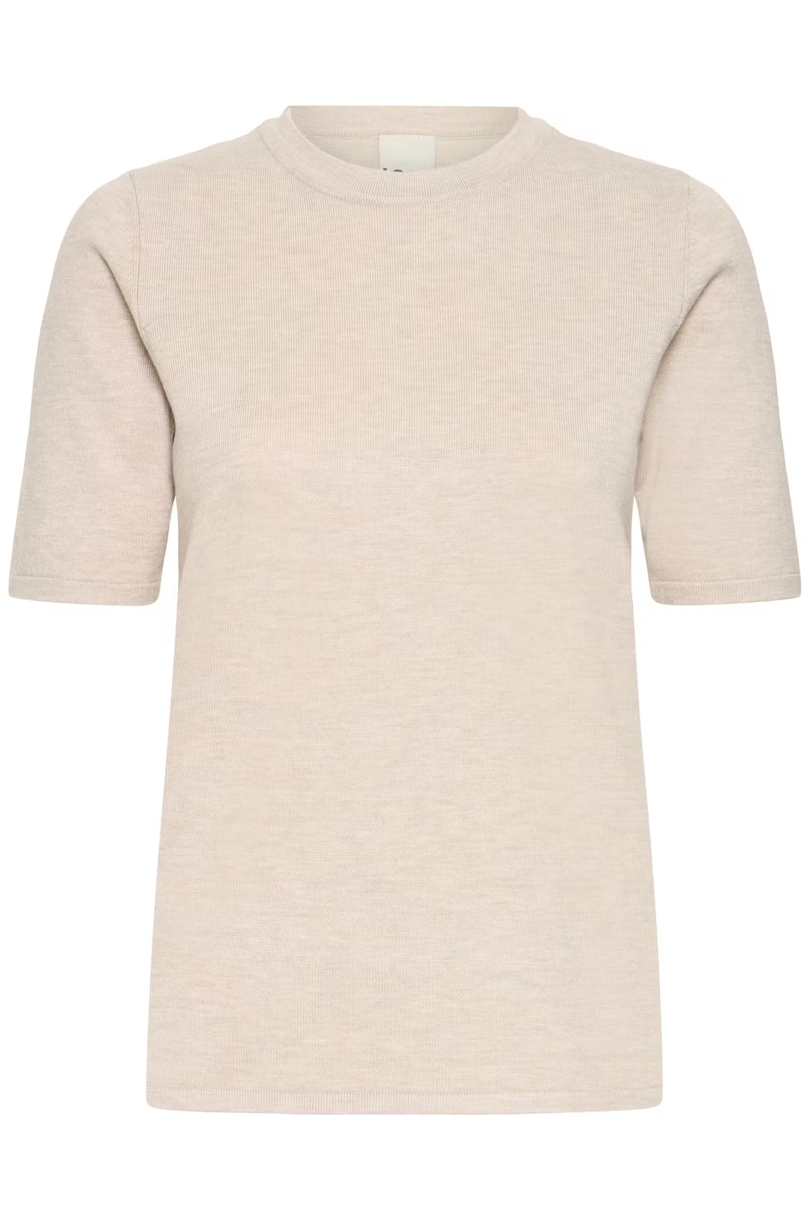 Luls O-neck stutterma peysa - oatmeal melange