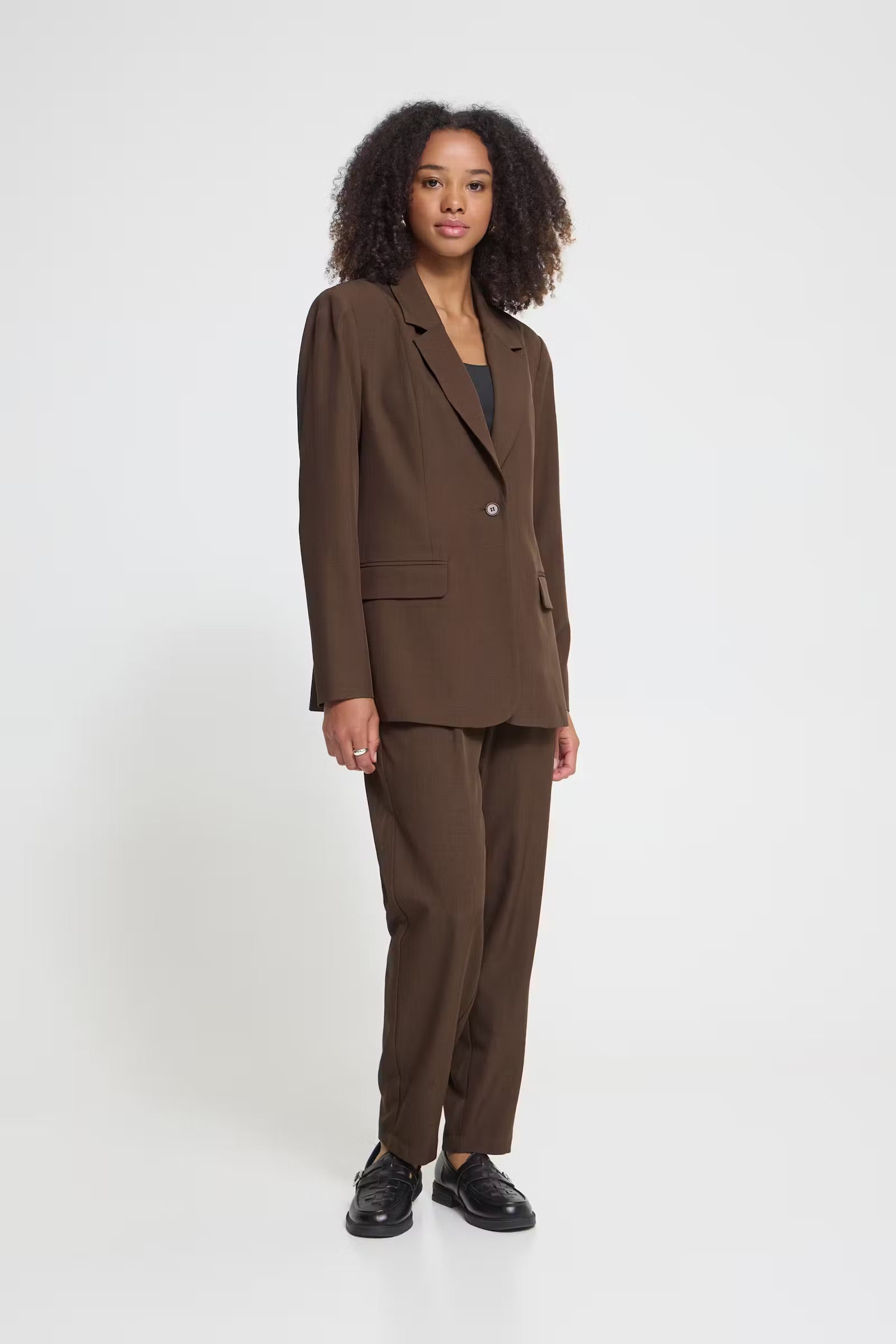 Fava long blazer - brúnn