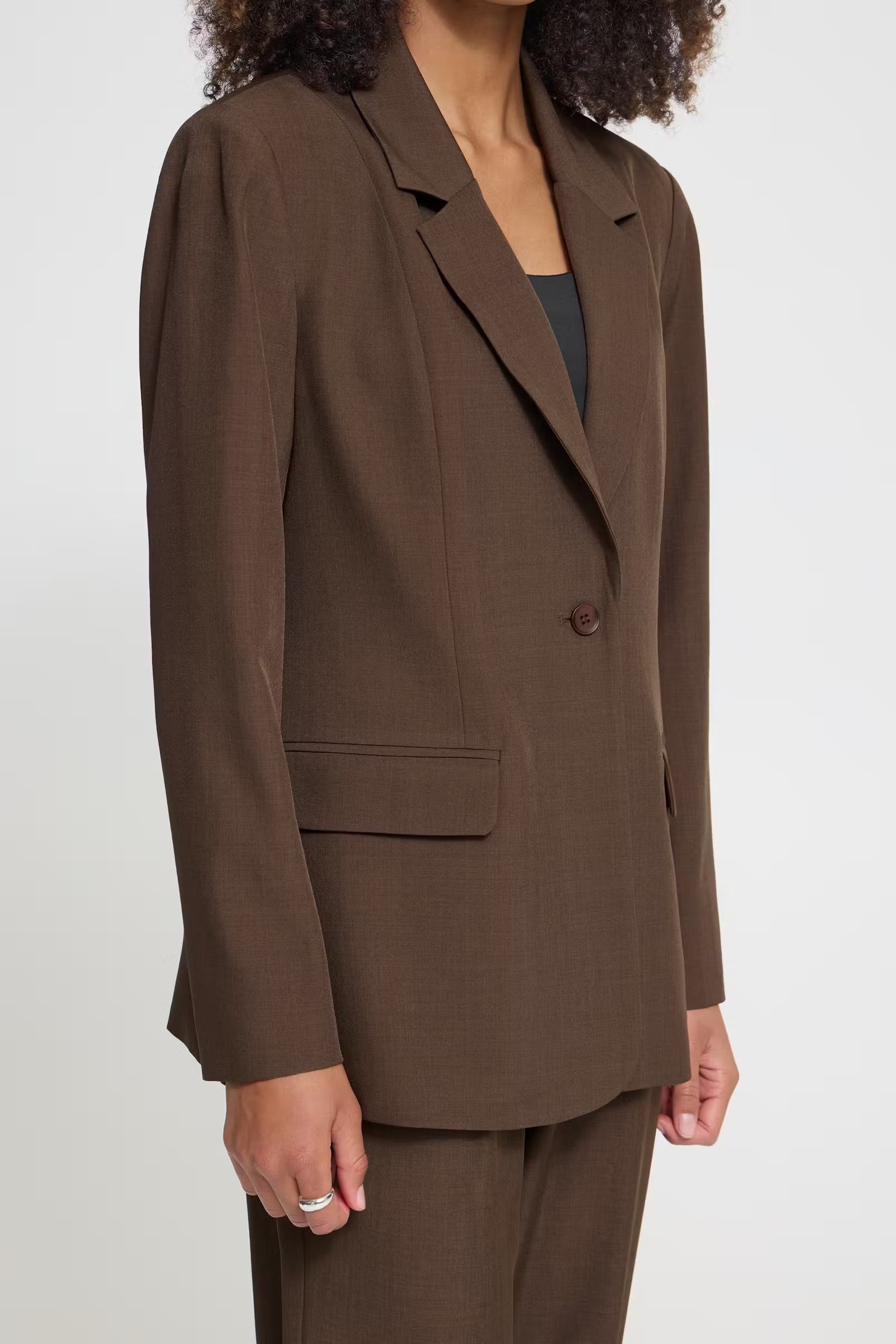Fava long blazer - brúnn