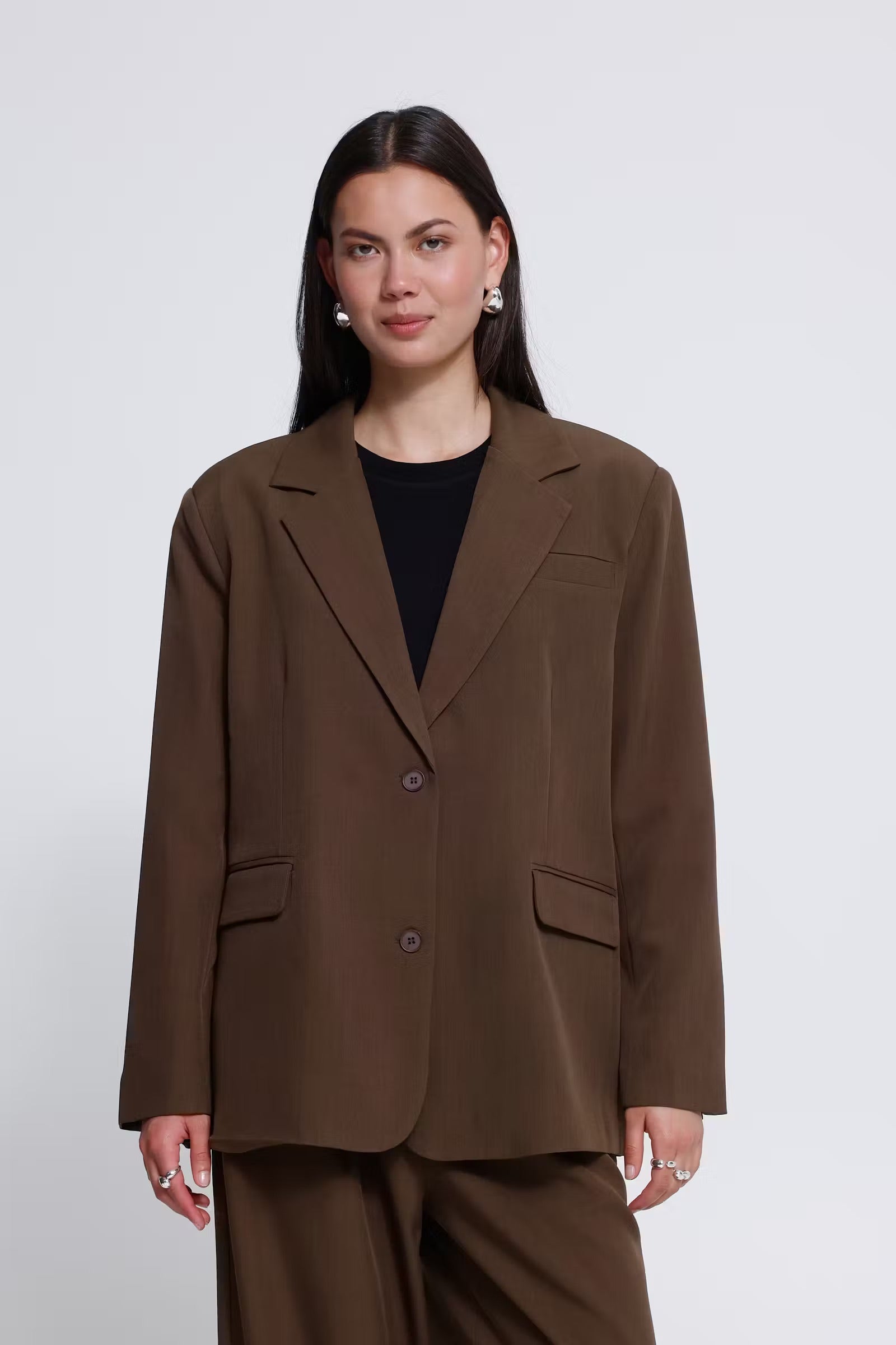 Fava oversize blazer - brúnn