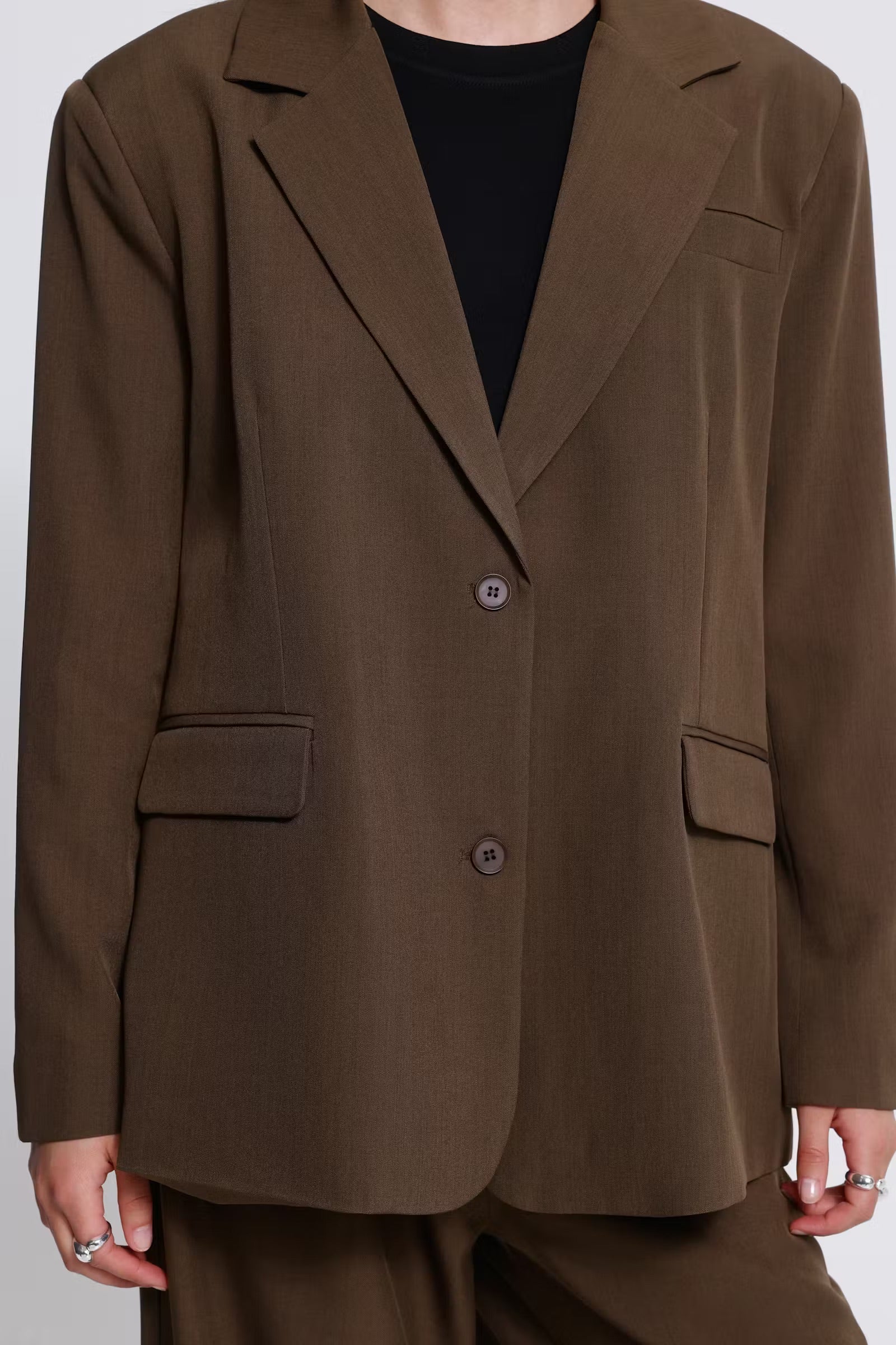 Fava oversize blazer - brúnn