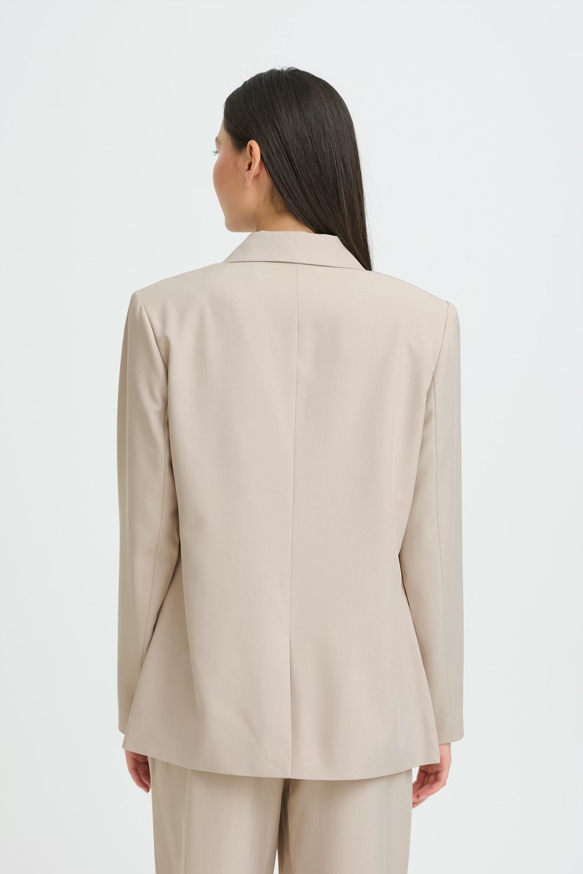 Fava long blazer - dove