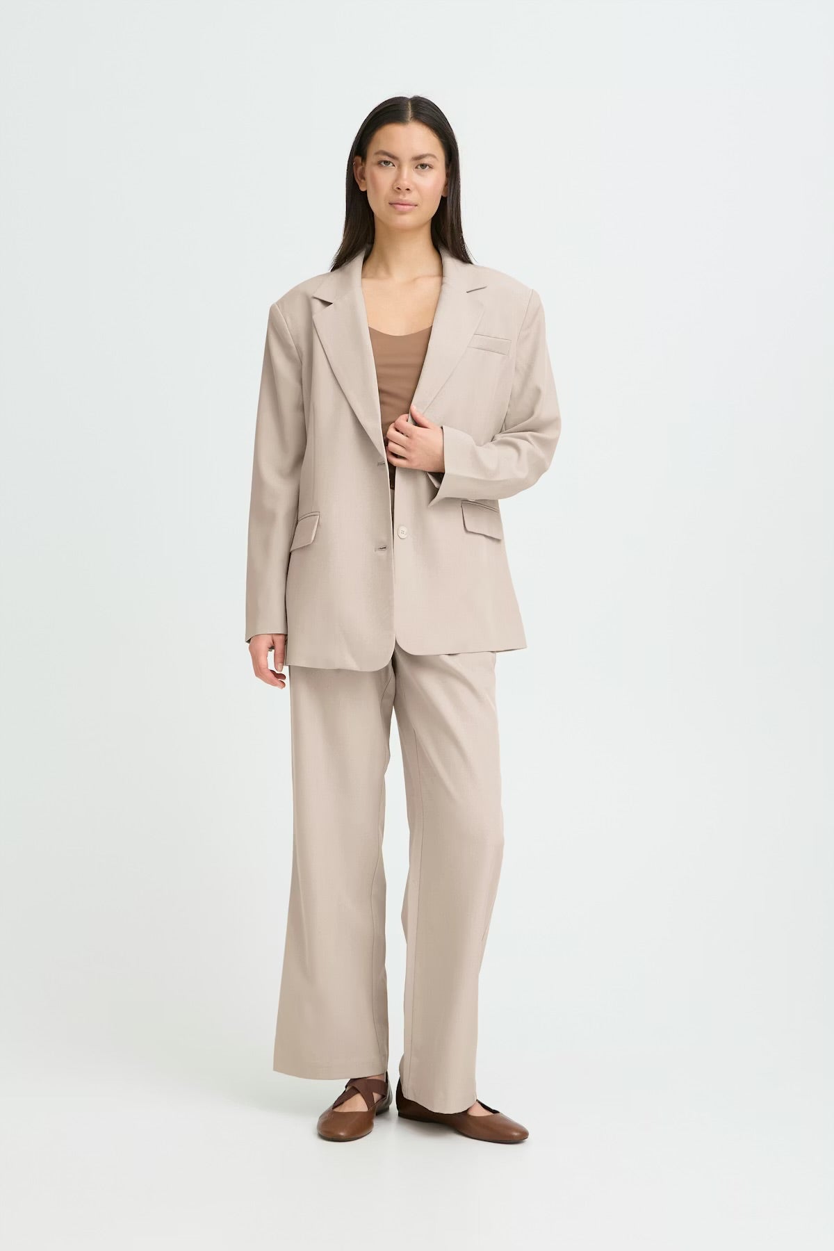 Fava oversize blazer - dove