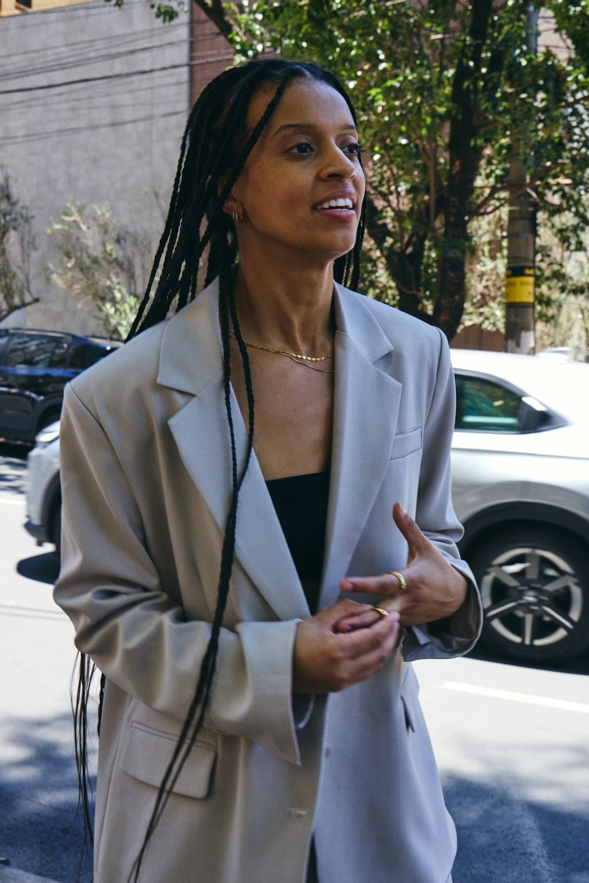 Fava oversize blazer - dove