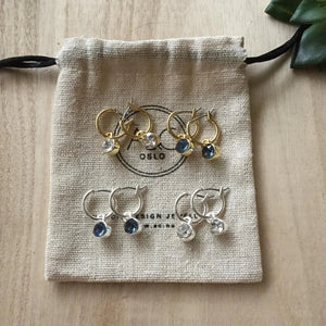 Eyrnalokkar Hangandi - Crystal clear - Swarovski