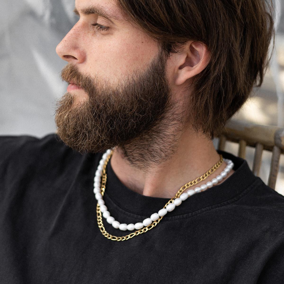 Gullkeðja - Stál- Figaro