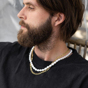 Gullkeðja - Stál- Figaro