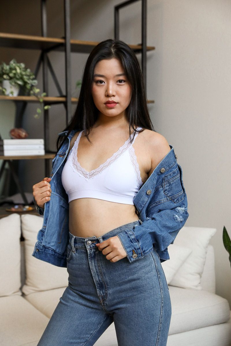 Thelma bralette - Hvítur